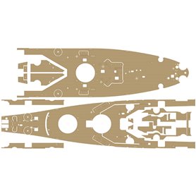 Pontos 37034FN USS BB-63 Missouri 1945 Detail up set for HB (Teak Tone) 1/350