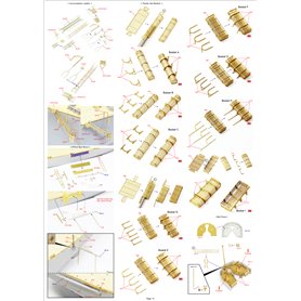 Pontos 37034FN USS BB-63 Missouri 1945 Detail up set for HB (Teak Tone) 1/350