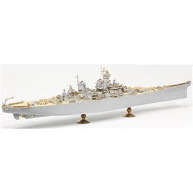 Pontos 37034FN USS BB-63 Missouri 1945 Detail up set for HB (Teak Tone) 1/350
