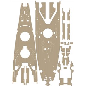 Pontos 23002F1 USS BB-63 Missouri 1945 Detail up set (Teak tone deck) 1/200
