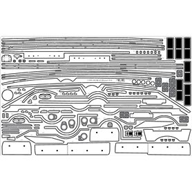 Pontos 23002F1 USS BB-63 Missouri 1945 Detail up set (Teak tone deck) 1/200