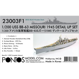Pontos 23003F1 USS BB-63 Missouri 1945 Detail up set (20B Deck Blue deck) 1/200