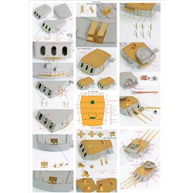 Pontos 1:200 Zestaw waloryzacyjny do USS BB-63 Missouri 1945 - DETAIL UP SET - 20B DECK BLUE