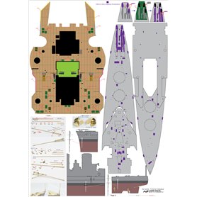 Pontos 1:200 Zestaw waloryzacyjny do HMS Hood 1941 - DETAIL UP SET