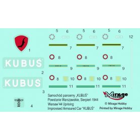 Mirage Hobby 1:35 Kubuś Samochód Pancerny Powstanie Warszawskie Sierpień 1944