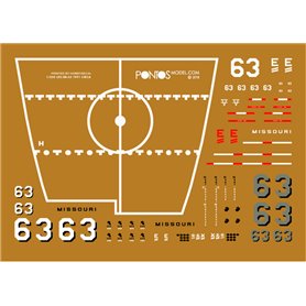 Pontos 37018F1 USS BB-63 Missouri Circa 1991 Detail up set 1/350