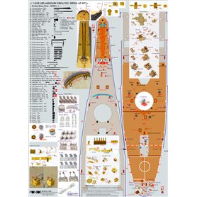 Pontos 37018F1 USS BB-63 Missouri Circa 1991 Detail up set 1/350