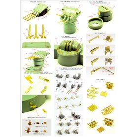 Pontos 1:350 Zestaw waloryzacyjny do IJN Musashi 1944 - DETAIL UP SET ADVANCED - HINOKI TONE DECK