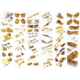Pontos 27010FN USS CV-6 Enterprise 1942 Detail up set (Teak Tone) 1/200