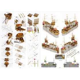 Pontos 27010FN USS CV-6 Enterprise 1942 Detail up set (Teak Tone) 1/200