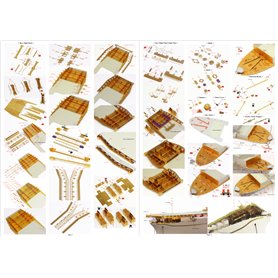 Pontos 27010FN USS CV-6 Enterprise 1942 Detail up set (Teak Tone) 1/200
