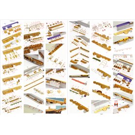 Pontos 27010FN USS CV-6 Enterprise 1942 Detail up set (Teak Tone) 1/200