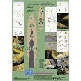 Pontos 1:350 Zestaw waloryzacyjny do HMS Dreadnought - DETAIL UP SET