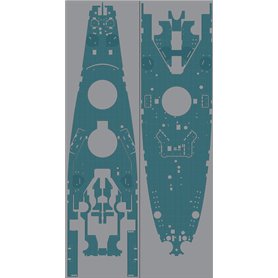 Pontos 35002WD1 USS BB-63 Missouri Wooden Deck set Blue Deck 1/350