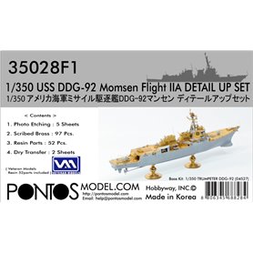 Pontos 1:350 Zestaw waloryzacyjny do USS DDG-92 Momsen F IIa - DETAIL UP SET