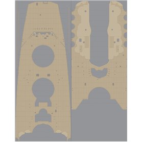 Pontos 35029WD1 IJN Yamato Wooden Deck set 1/350 New Tool