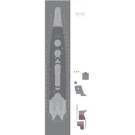 Pontos 1:350 Drewniany pokład do IJN Yamato - COAL BLACK
