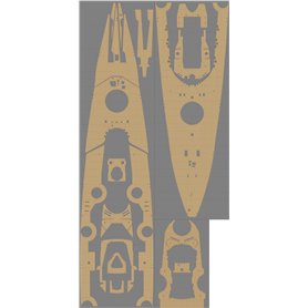 Pontos 35003WD1 DKM Bismarck Wooden Deck set 1/350 Type T