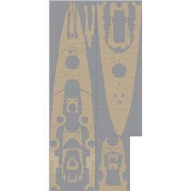 Pontos 35014WD1 DKM Tirpitz Wooden Deck set Type R 1/350