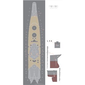 Pontos 35005WD1 IJN Musashi Wooden Deck set 1/350