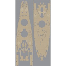 Pontos 35010WD1 USS BB-63 Missouri Wooden Deck set Yellow Deck 1/350