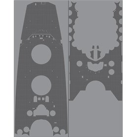 Pontos 35009WD1 IJN Yamato Wooden Deck set Black Deck 1/350