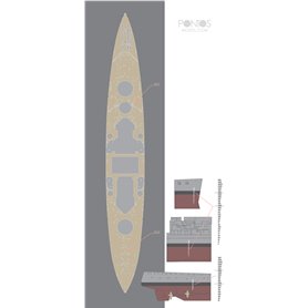 Pontos 35008WD1 HMS King George V Wooden Deck set 1/350