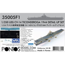 Pontos 35005F1 USS CV-14 Ticonderoga 1944 Detail up set 1/350