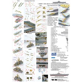 Pontos 35005F1 USS CV-14 Ticonderoga 1944 Detail up set 1/350