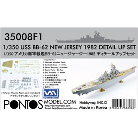 Pontos 1:350 Zestaw waloryzacyjny do USS BB-62 New Jersey 1982 - DETAIL UP SET