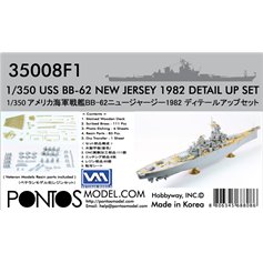 Pontos 1:350 Zestaw waloryzacyjny do USS BB-62 New Jersey 1982 - DETAIL UP SET