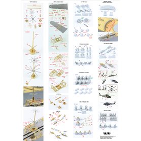 Pontos 35008F1 USS BB-62 New Jersey 1982 Detail up set 1/350