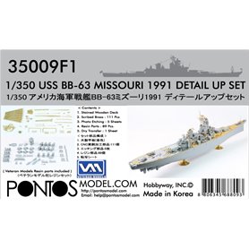Pontos 1:350 Zestaw waloryzacyjny do USS BB-63 Missouri 1991 - DETAIL UP SET