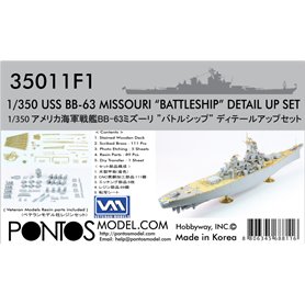 Pontos 1:350 Zestaw waloryzacyjny do USS BB-63 Missouri - DETAIL UP SET