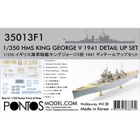 Pontos 1:350 Zestaw waloryzacyjny do HMS King George V 1941 - DETAIL UP SET