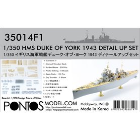 Pontos 35014F1 HMS Duke of York 1943 Detail up set 1/350