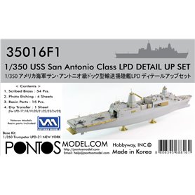 Pontos 1:350 Zestaw waloryzacyjny do USS San Antonio Class LPD - DETAIL UP SET