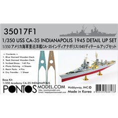 Pontos 1:350 Zestaw waloryzacyjny do USS CA-35 Indianapolis 1945 - DETAIL UP SET