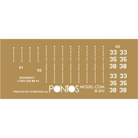 Pontos 1:350 Zestaw waloryzacyjny do USS CA-35 Indianapolis 1945 - DETAIL UP SET