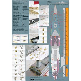 Pontos 1:350 Zestaw waloryzacyjny do USS CA-35 Indianapolis 1945 - DETAIL UP SET
