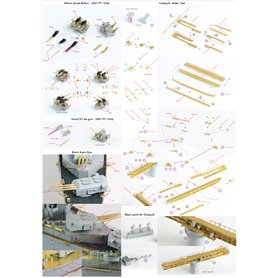 Pontos 1:350 Zestaw waloryzacyjny do USS CA-35 Indianapolis 1945 - DETAIL UP SET