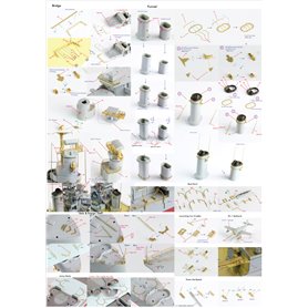 Pontos 1:350 Zestaw waloryzacyjny do USS CA-35 Indianapolis 1945 - DETAIL UP SET