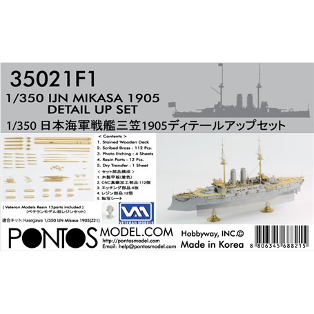Pontos 35021F1 IJN Mikasa 1905 Detail up set 1/350