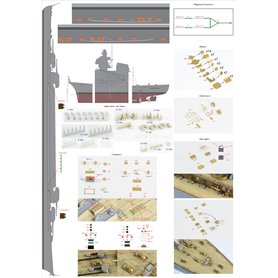 Pontos 1:350 Zestaw waloryzacyjny do Bismarck 1941 - DETAIL UP SET