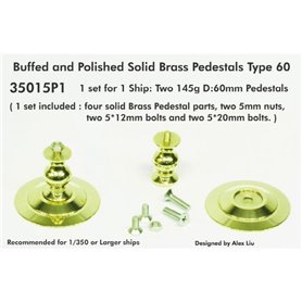 Pontos 1:350 Buffed and Polished Solid Brass Pedestals Type 60