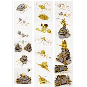 Pontos 1:350 Zestaw waloryzacyjny do USS BB-35 Texas 1945 - DETAIL UP SET - 20B DECK BLUE