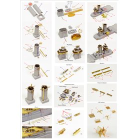 Pontos 1:350 Zestaw waloryzacyjny do USS BB-35 Texas 1945 - DETAIL UP SET - 20B DECK BLUE