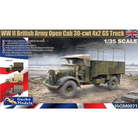 Gecko Models 1:35 WWII BRITISH ARMY OPEN CAB 30-CWT 4X2 GS TRUCK