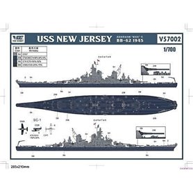 Vee Hobby V57002 USS New Jersey BB-62 1945