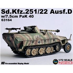 Dragon ARMOR 1:72 Sd.Kfz.251/22 Ausf.D - W/75MM PAK.40